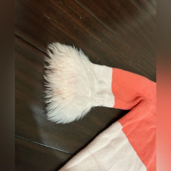 Janie and Jack Coral and Cream Sweater Girls 18-24 months - Picture 3 of 4